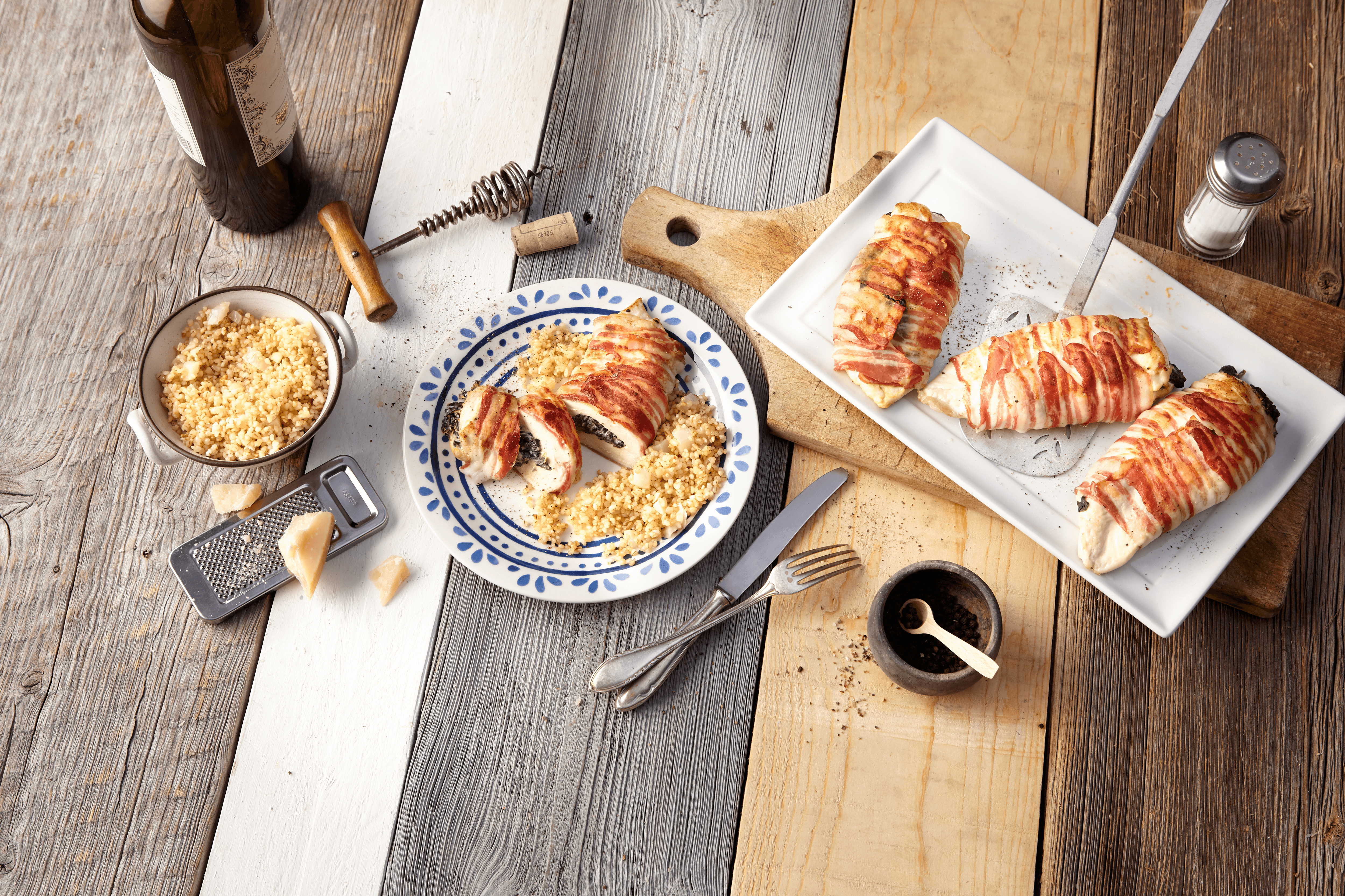 Mit Spinat und Ricotta gefüllte Hähnchenbrustfilets Rezept - REWE.de