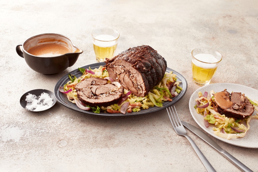 Foto des Rezepts Rinderbraten mit Wildreis-Cranberryfüllung