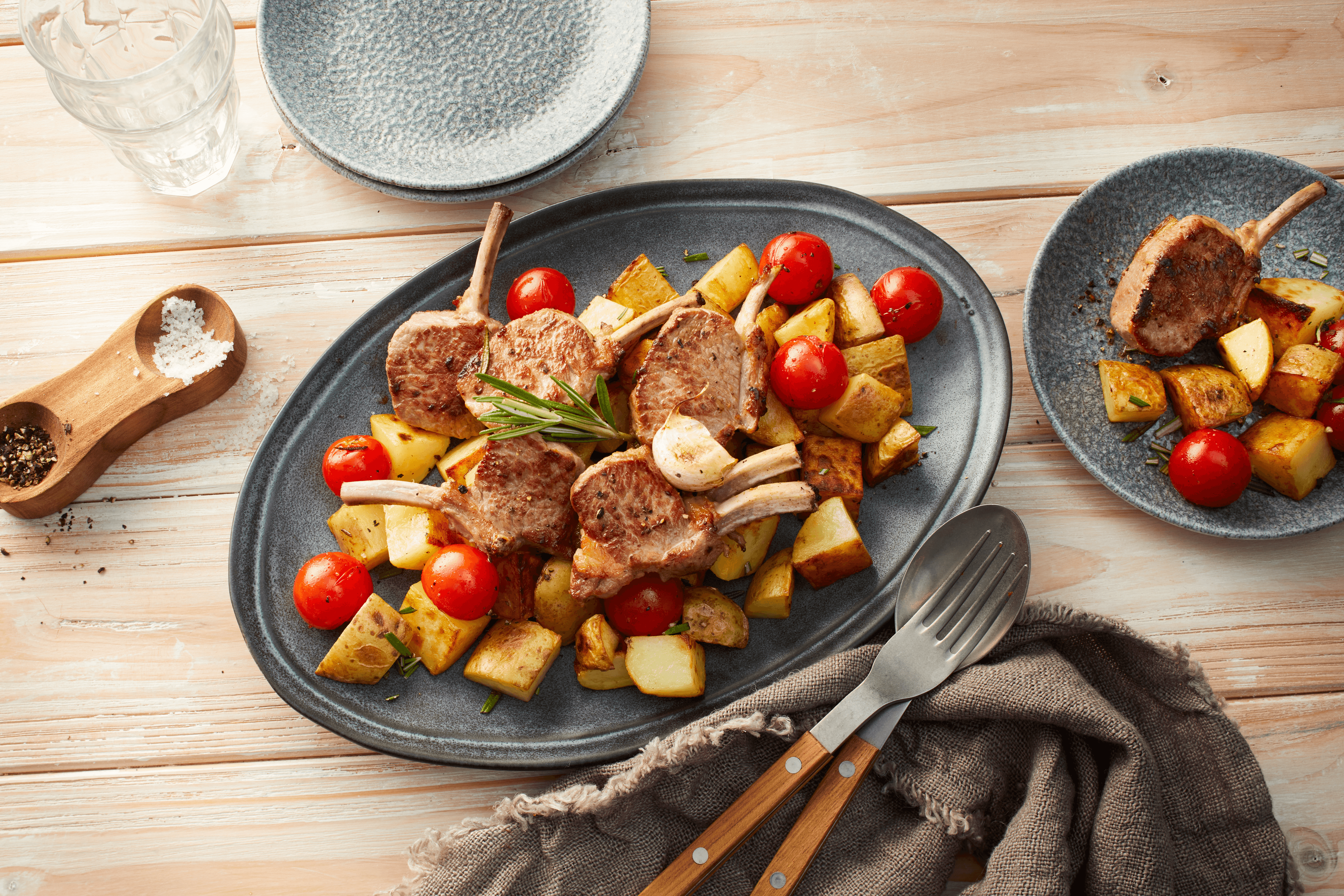 Lammkoteletts mit Rosmarinkartoffeln Rezept - REWE.de