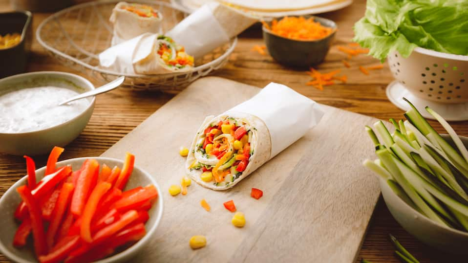 Veggie-Wraps mit Frühlingsquark