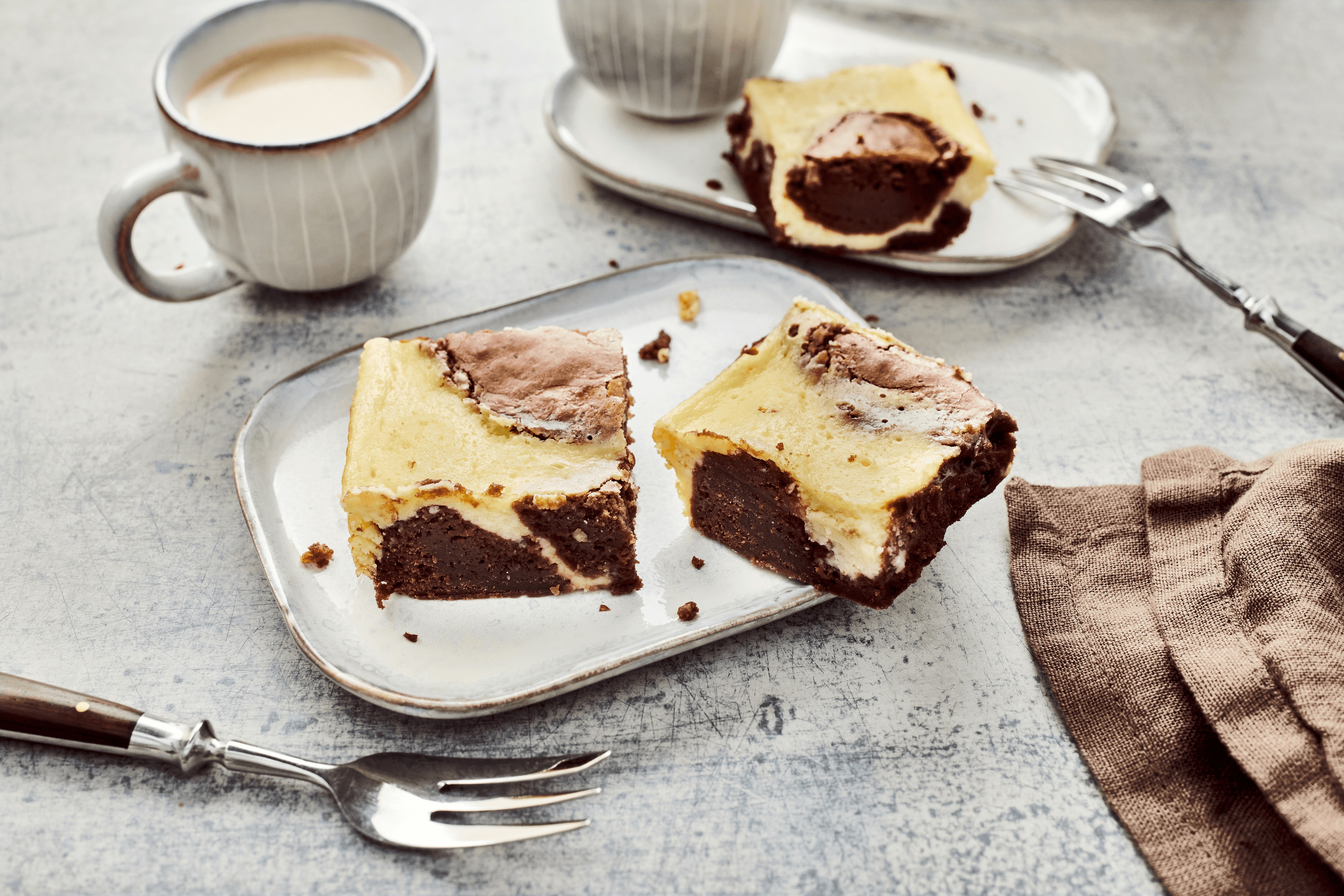 Cheesecake-Marmorkuchen-Brownies