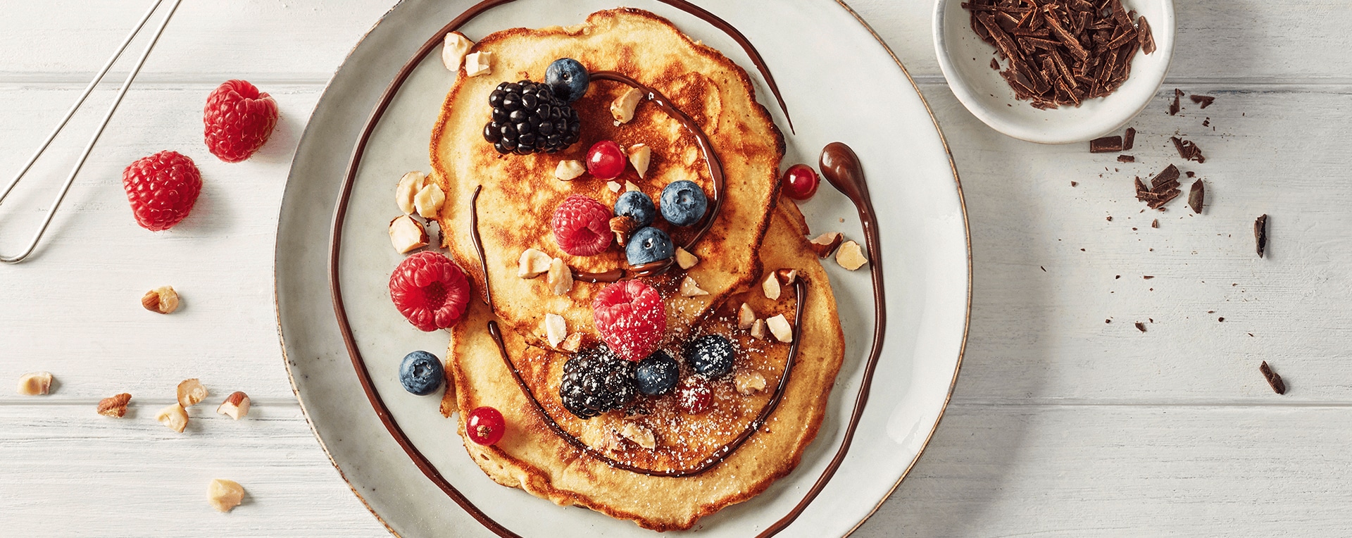 Beeren-Pancakes Mit Schokolade Rezept - REWE.de