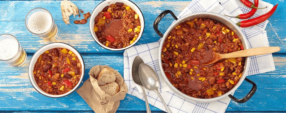 Chili con carne mit Schokolade