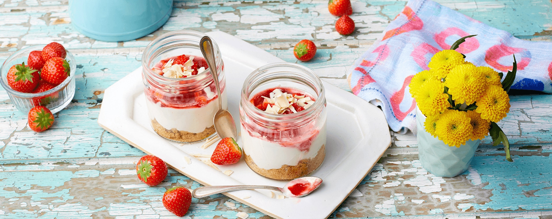 Erdbeer-Cheesecake im Glas