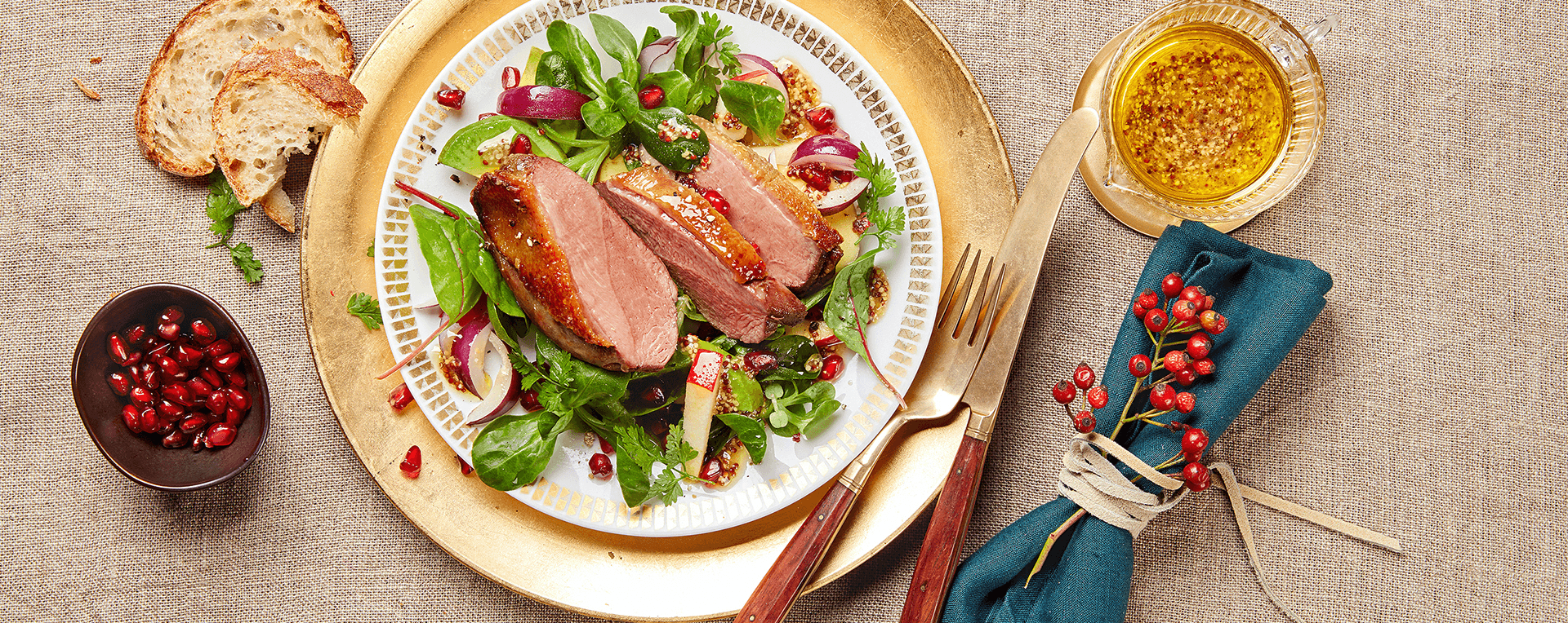 Gänsebrustfilet mit winterlichem Salat Rezept - REWE.de