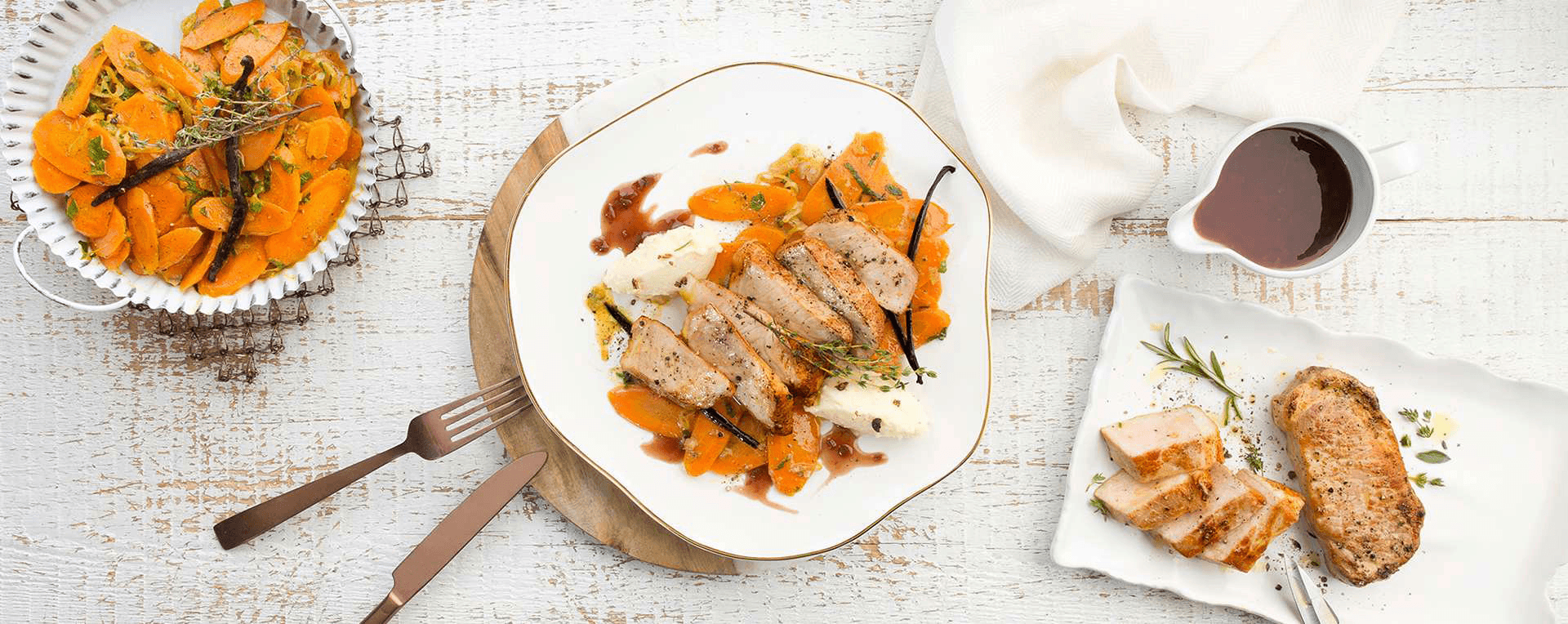 Rückensteak mit Steinpilzbutter und Vanille-Karotten Rezept - REWE.de