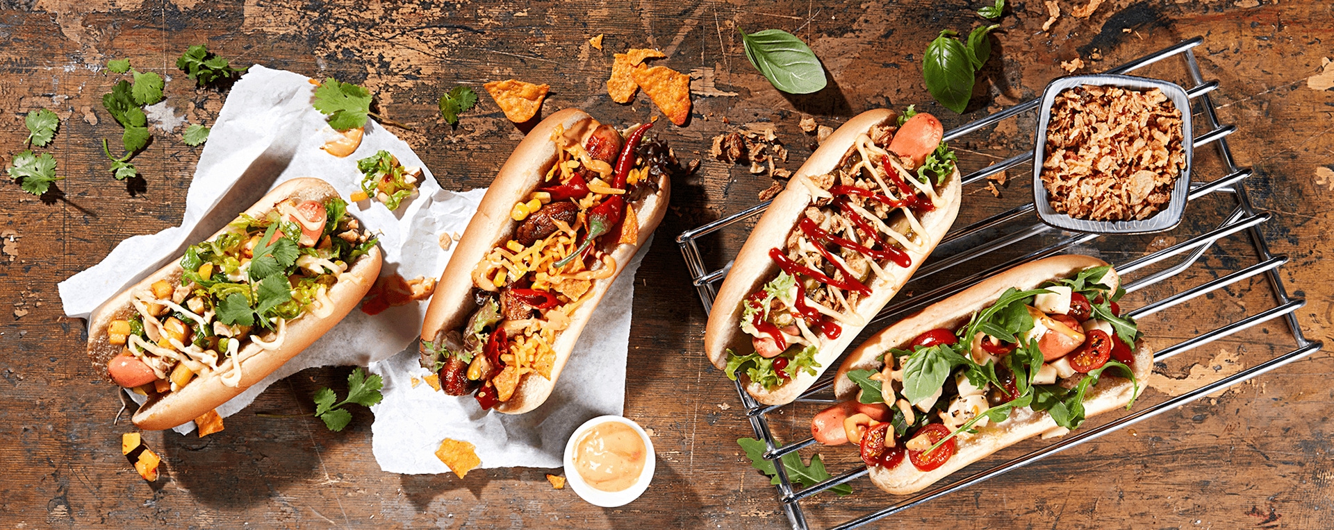 Klassischer Hot Dog & Tex Mex Hot Dog