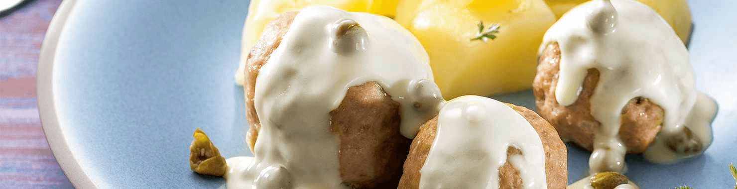 Thermomix Rezept: Königsberger Klopse mit Kartoffeln