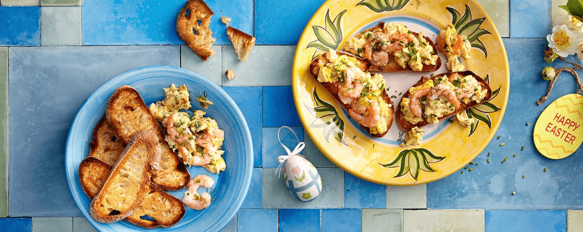 Rührei mit Krabben auf Bruschetta Rezept - REWE.de