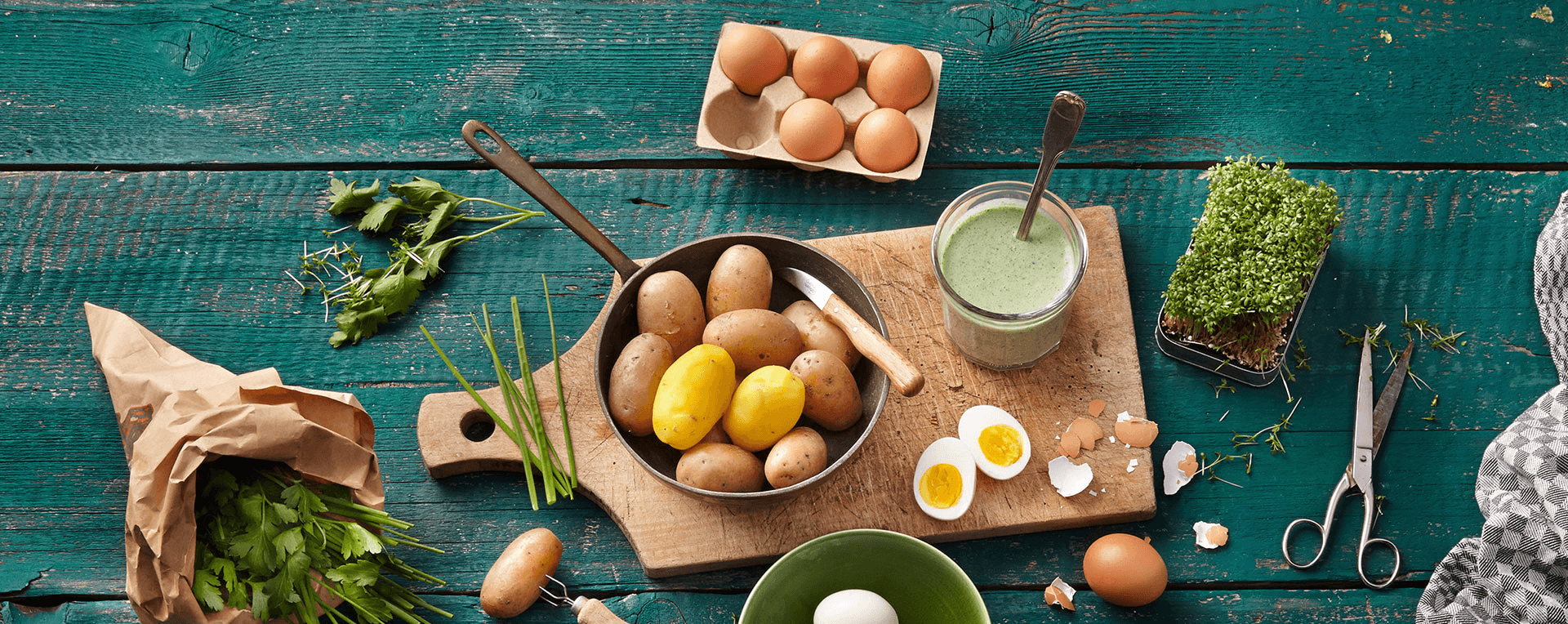 Schnelle Frankfurter Grüne Sauce mit Pellkartoffeln &amp; Eiern Rezept ...