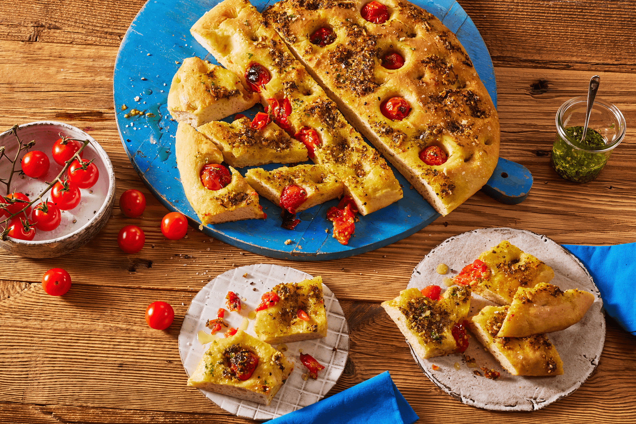 Focaccia mit Bärlauchpesto Rezept - REWE.de