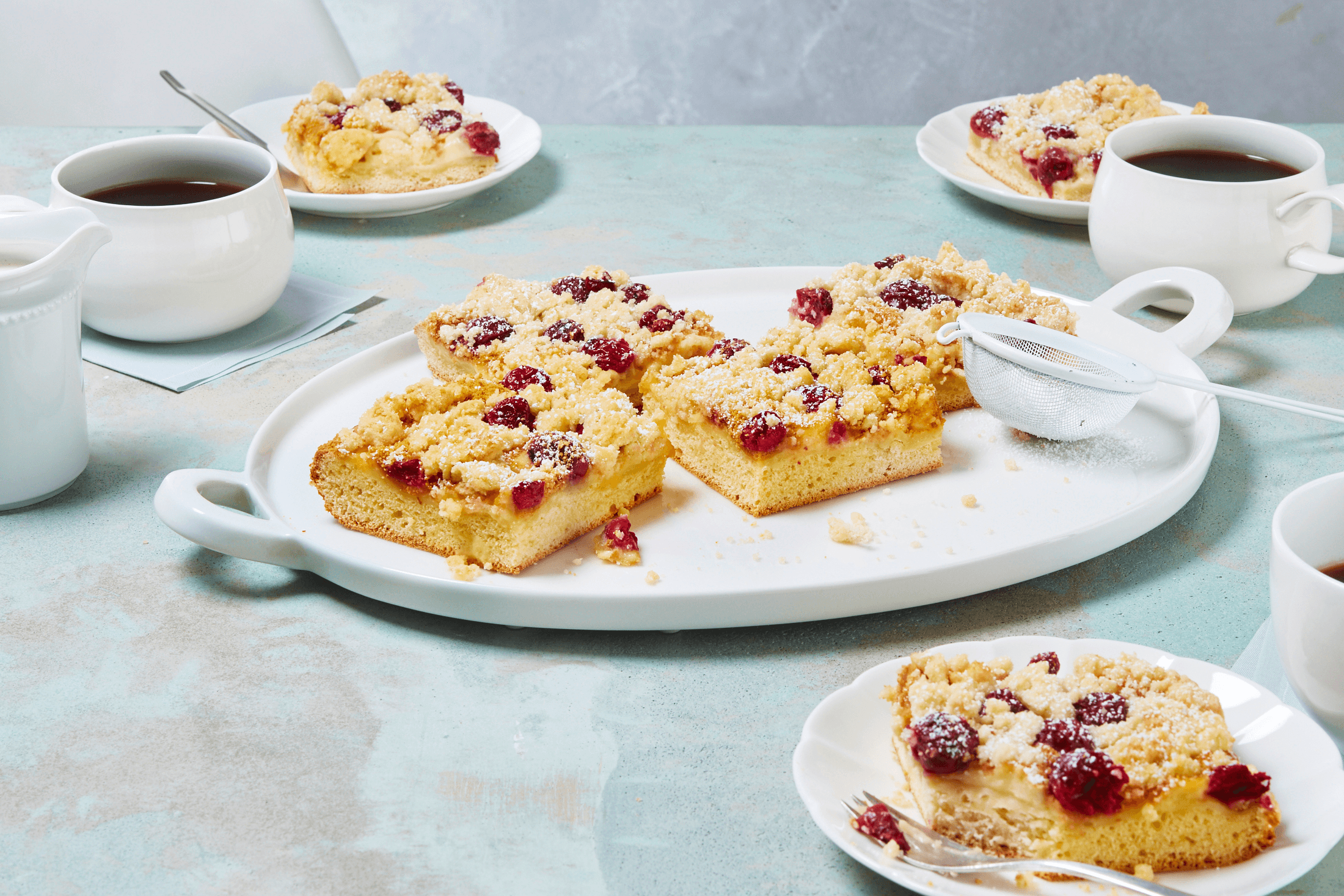 Kirschstreusel mit Pudding Rezept - REWE.de