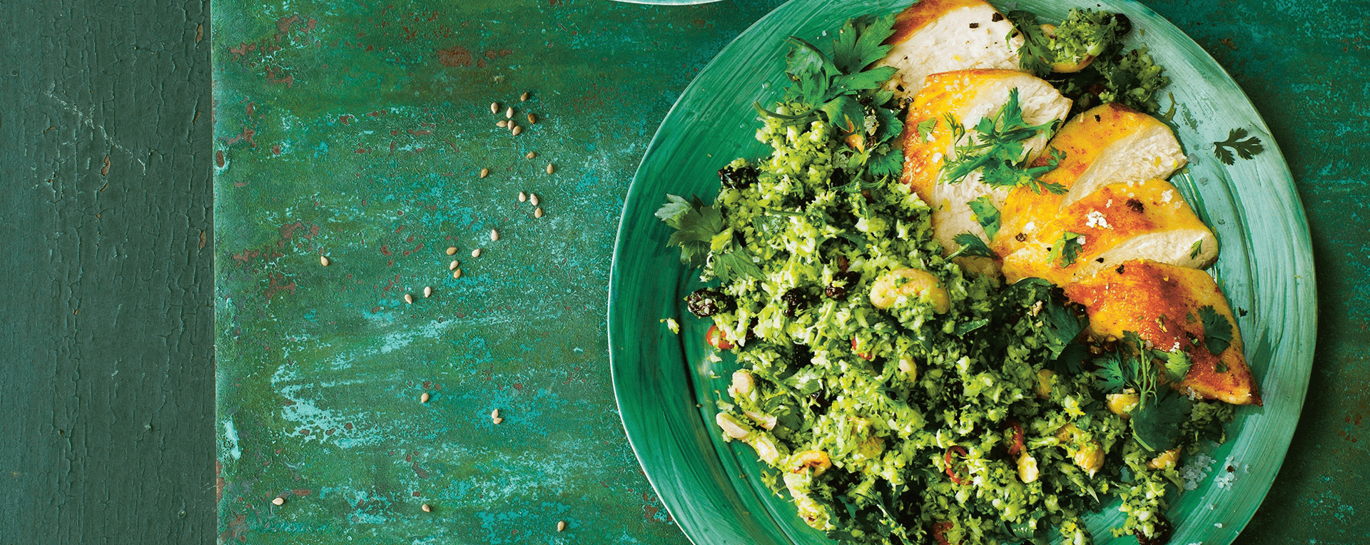 Grüner Brokkoli-Couscous mit Hähnchen Rezept - REWE.de