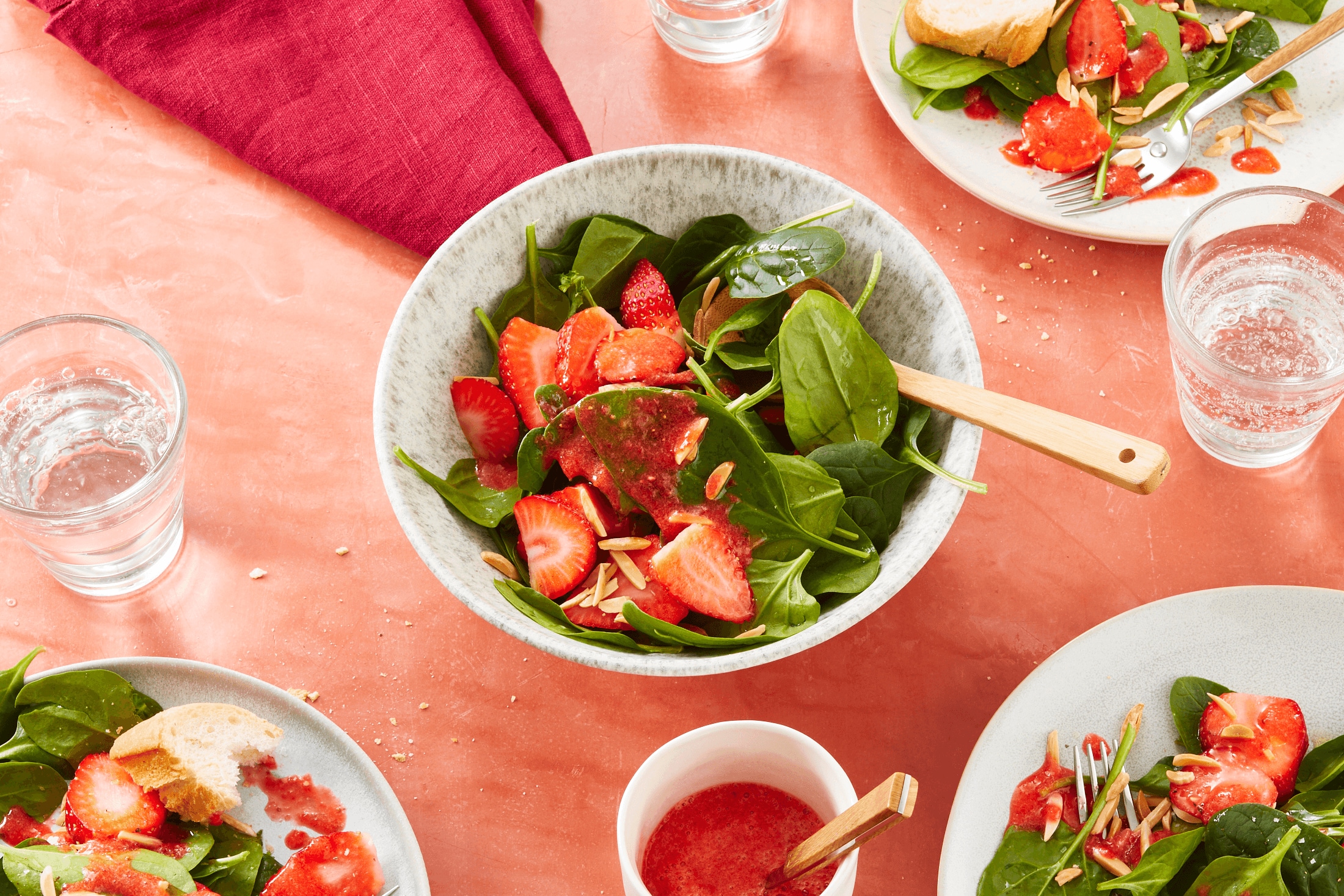 Erdbeer-Spinat-Salat