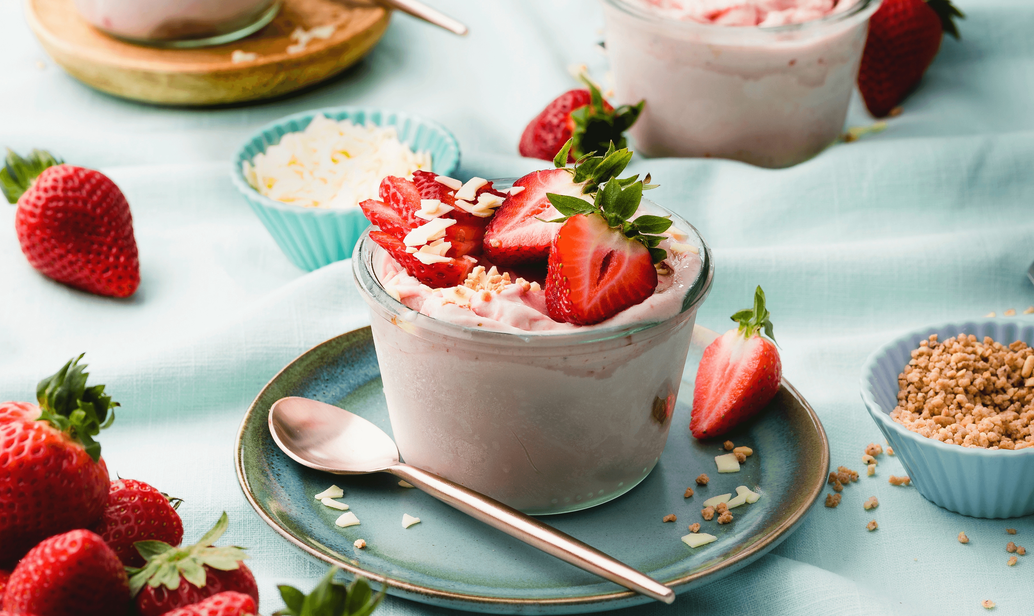 Erdbeer-Eis-Dessert