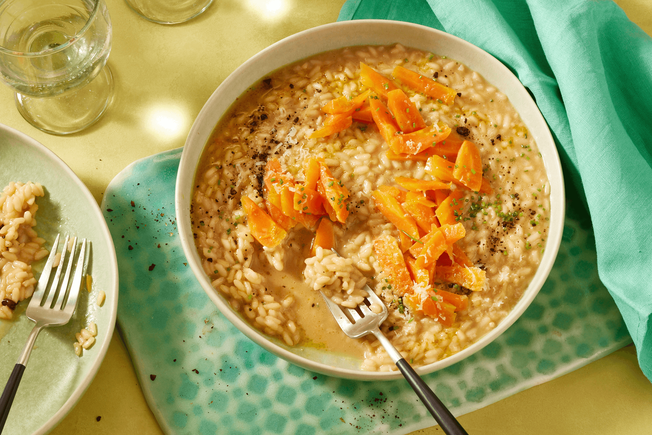 Espresso-Risotto mit glasierten Möhren Rezept - REWE.de