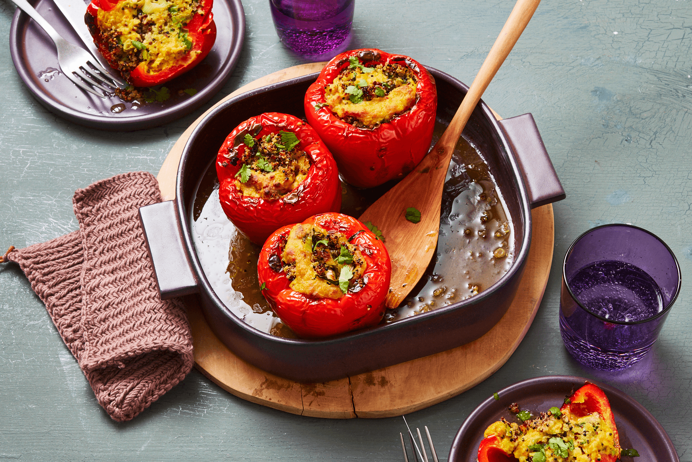 Gefüllte Paprikaschoten mit Linsen-Dhal Rezept - REWE.de