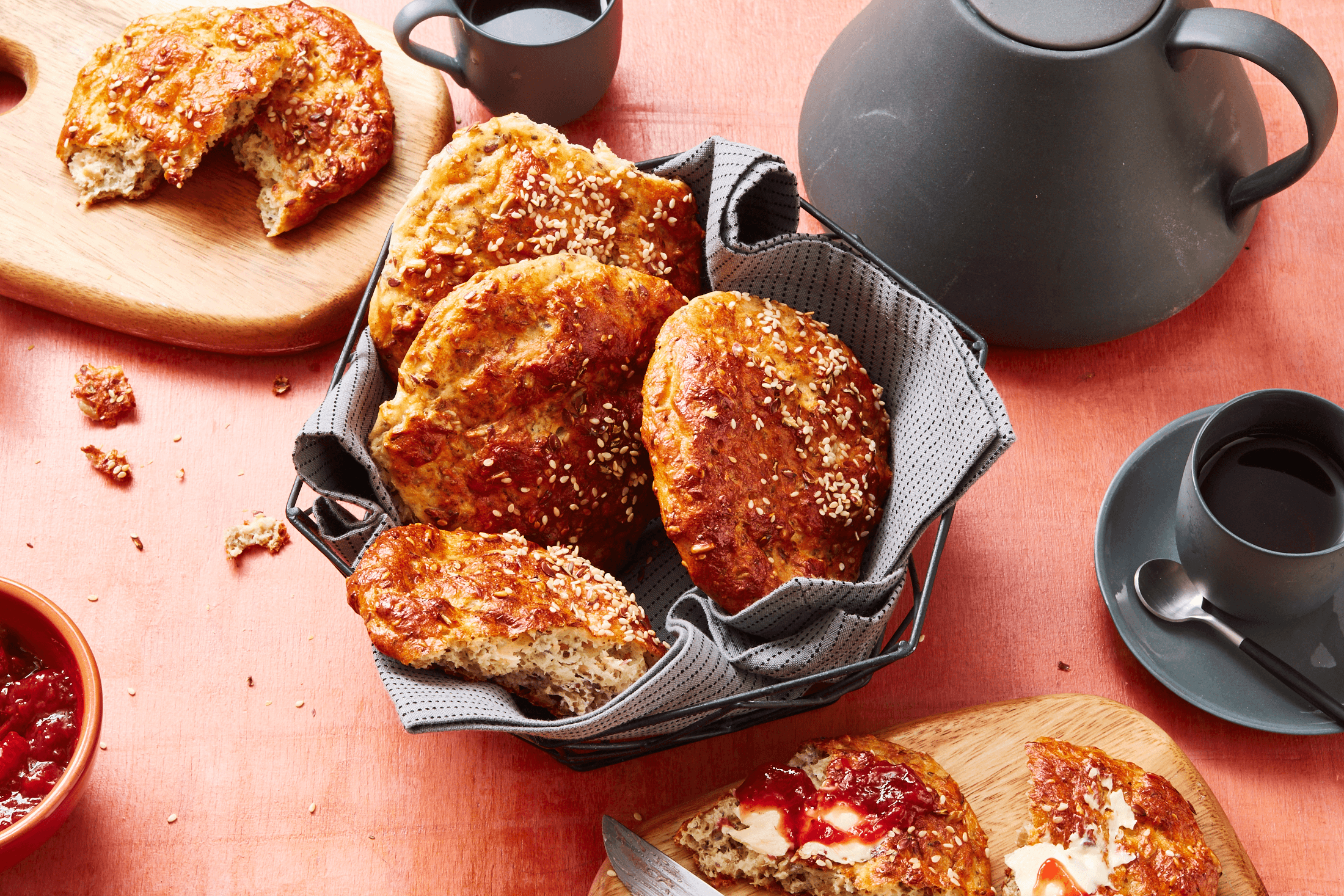 Protein-Brötchen mit Flohsamenschalen Rezept - REWE.de